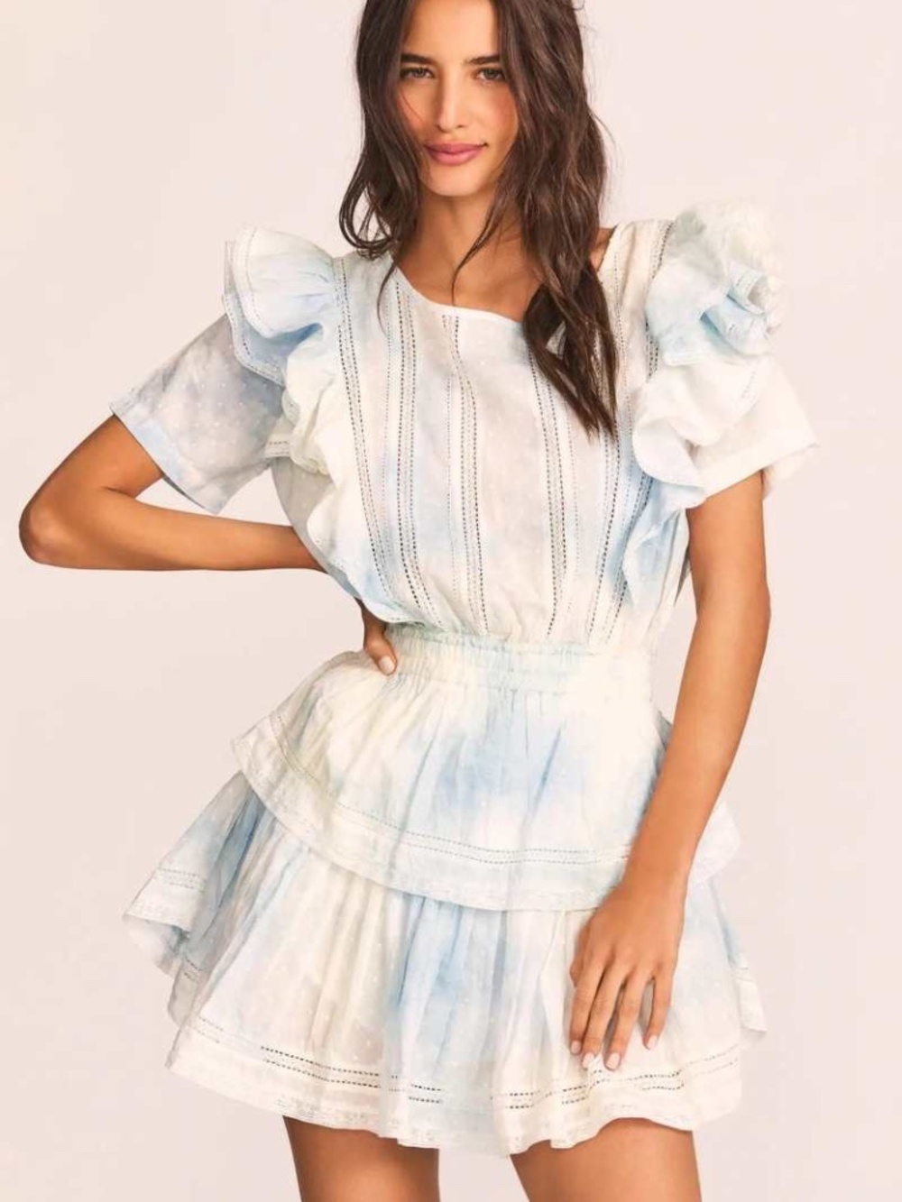 LoveShackFancy Natasha Dress - Lily Pond Hand Dye